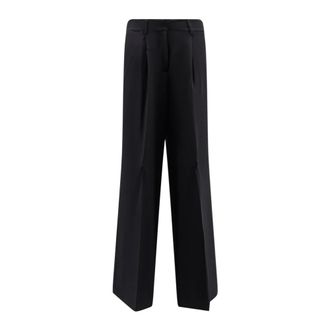 HUGO BOSS Wide Trousers, female, Black, XS, Wide-leg trousers in stretch fabric