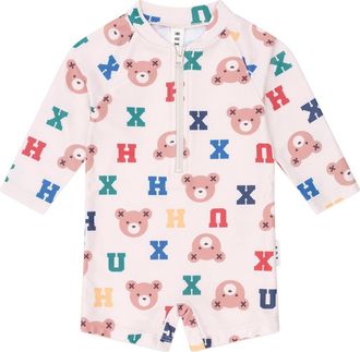 Huxbaby Varsity Letter Hux Rashie in Ecru Multi at Nordstrom, Size 6-12M Au