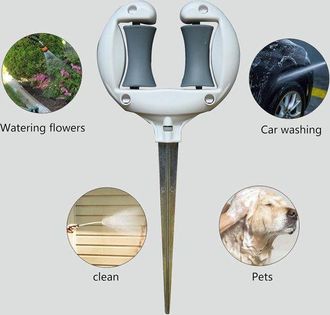 OEM Soportes Gu&iacute;a Para Mangueras De Jard&iacute;n, Postes De Hierro Abs, Rodillos Para Uso Exterior, Soportes Gu&iacute;a Para Mangueras, Blanco