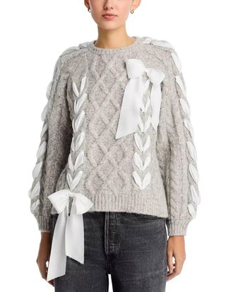 LoveShackFancy Kloss Pullover In Grey