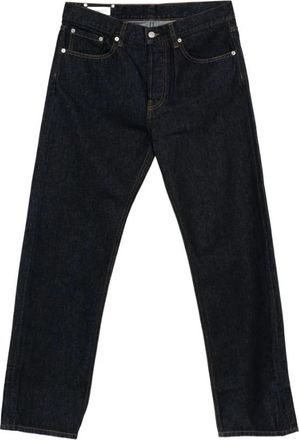Dries Van Noten Donkerblauwe Katoenen Straight Leg Jeans - Heren - Regular Fit Jeans - Blauw - W31 - Katoen - Jeans