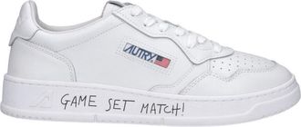 Autry White Medalist Calf Leather Sneakers