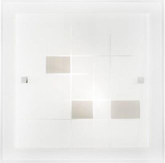 Fan Europe Plafoniera musa in vetro bianco 30x30 cm