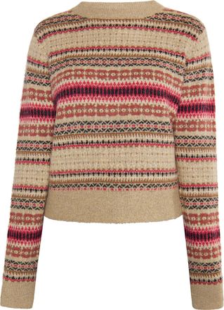 Usha Gebreide trui Dames Beige Veelkleurig