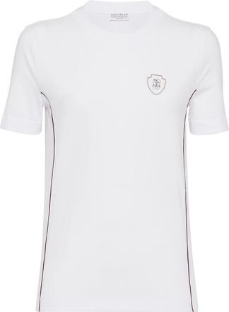 Brunello Cucinelli Jersey T-shirt with logo in White at Nordstrom, Size Xx-Small Eu