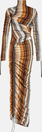 Missoni Zig Zag ruched maxi dress