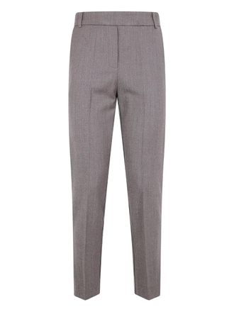Kiltie elastic-waist trousers - Brown