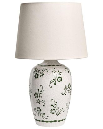 Beliani L&aacute;mpara de mesa cer&aacute;mica blanco