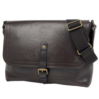 Louis Vuitton Brown Coffee Utah Leather Leather Shoulder Bag (Pre-Owned)
