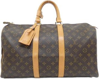 Louis Vuitton Marron Coated Canvas Boston Bag (Pre-Owned)