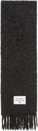 Acne Studios Sciarpa con frange - Nero