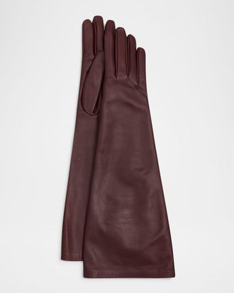 Saint Laurent Long Leather Gloves