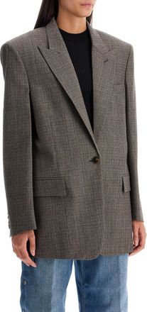 Stella McCartney Stella McCartney Womens Embroidered Wool Oversize Blazer - Grey - Size EU 36 (Womens)