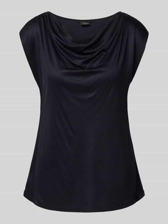 s.Oliver Black Label Regular Fit Blusentop aus reiner Viskose in Marine, Gr&ouml;&szlig;e 34