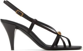 Versace Medusa Cage Slingback Sandal in Black-Gold at Nordstrom, Size 7.5Us