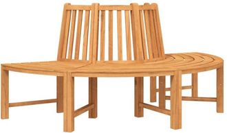 vidaXL Tree Bench Half Round &Oslash;201 cm Solid Wood Teak vidaXL