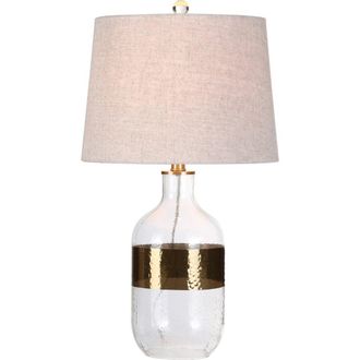 Jonathan Y Designs Stevens Glass LED Table Lamp in Gold/clear at Nordstrom