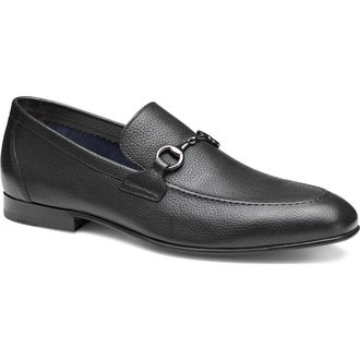 Johnston & Murphy Higgins Bit Loafer in Black Full Grain at Nordstrom, Size 10.5