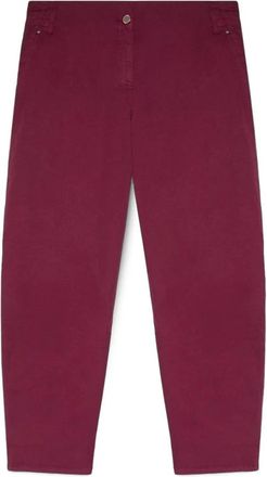 Fiorella Rubino Balloonbroek van katoenmix - Dames - Straight fit broeken - Rood - 2XL - Katoen - Broeken