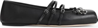 Gucci Schoenen, Dames, Zwart, 37 EU, Leer, Horsebit Ballerinas