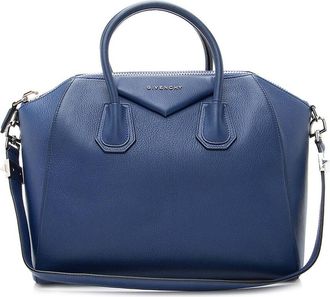 Givenchy Blue Goatskin Antigona Medium Satchel (Authentic Pre-Loved)