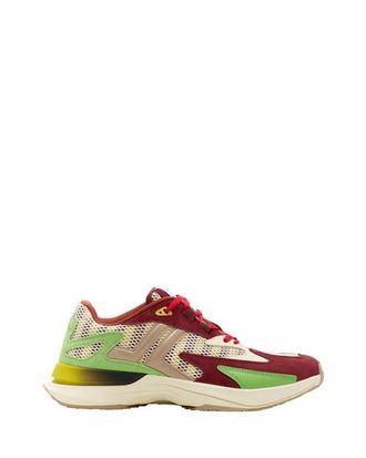Lanvin Jla Sneakers In Mesh And Metallic Leather in Burgundy/green at Nordstrom, Size 37 Eu