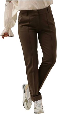 Summum Broeken, Dames, Groen, S, Flared Broek Punto Milano Groen