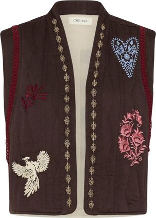 Cream Chaleco Bordado CRMatic - Jackets - Mujer - Marr&oacute;n - M