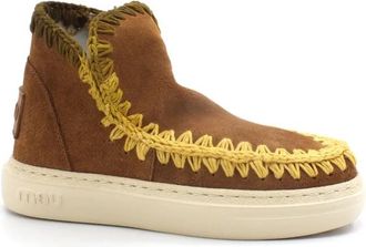 Mou Lace-up Boots - Dames - Winterlaarzen - Bruin - 36 EU - Leer - Schoenen