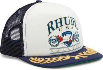 Rhude Rhude Usa Sailing Icon Embroidered Cotton and Mesh cap - Navy - One Size