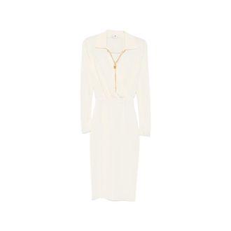 Elisabetta Franchi Dames, Jurken, Wit, Maat: S