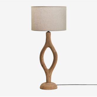 Sklum L&aacute;mpara De Mesa En Madera De Mango Gracia Sklum