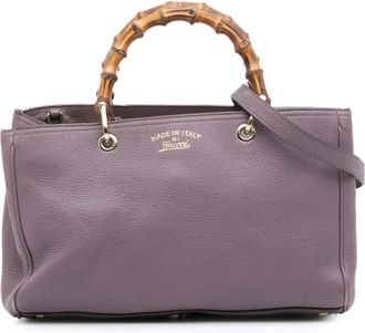 Gucci Pre-owned Top Handle Bag - Dames - Vintage Handtas - Paars - ONE Size - Leer - Vintage