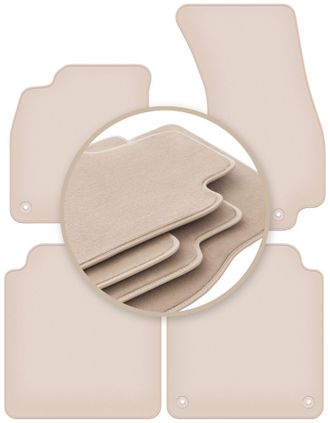 OEM Alfombrillas Beige Premium Para Audi A8 D5 Long 2017-2022