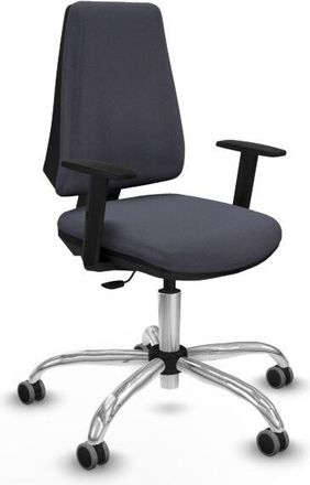 Piqueras y Crespo Piqueras Y Crespo - Elche Cp Bali Gris Oscuro Brazos 1d Base Cromada Ruedas Engomadas 65mm