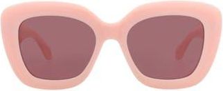 Alaia 53mm Square Sunglasses in Pink Pink Violet at Nordstrom Rack