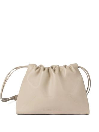 Brunello Cucinelli BC Duo monili-detail leather shoulder bag - Beige