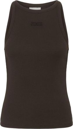 Gestuz Rhinestone Logo Tank Top Mol&eacute; - Dames - Tops zonder mouwen - Bruin - XL - Tops
