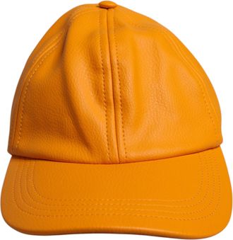 Dolce & Gabbana Mens Orange Cotton 6 Panels Baseball Cap Elastane Accessory