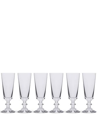 Ichendorf Parigi set-of-six flute glasses - unisex - glass - OS - White