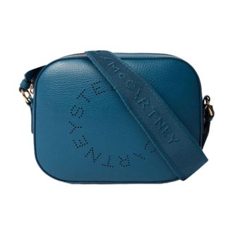 Stella McCartney Stella McCartney, Cross Body Bags, female, Blue, Size: ONE SIZE Logo Camera Crossbody Bag