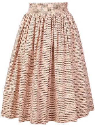 Woolrich Popeline rok met print - Beige