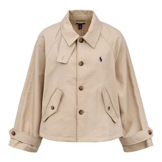 Polo Ralph Lauren Light Jackets, female, Beige, Size: M Woven Jacket