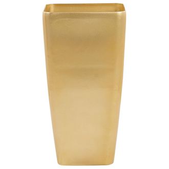 Beliani Maceta De Mezcla De Piedra Dorada 40 X 40 Cm Resistente Modi