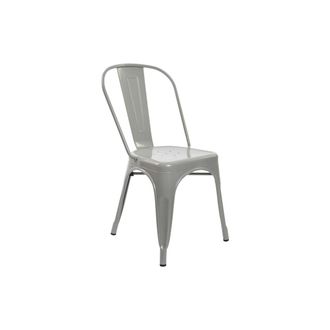 DKD Home Decor Silla - Gris - Metal - 53 X 45 X 85 Cm