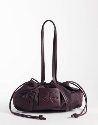 Calvin Klein Cartella marrone con coulisse