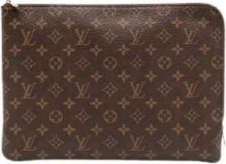 Louis Vuitton Pre-owned Clutches, female, Brown, Size: ONE SIZE Pre-owned Canvas clutches