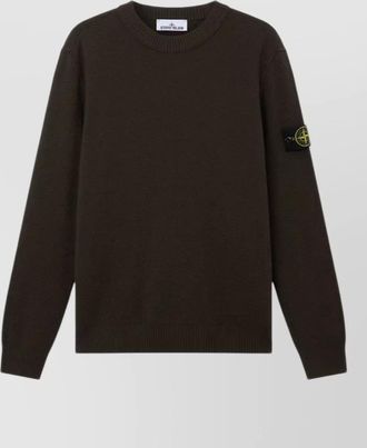 Stone Island ribbed loose-fit wool jumper