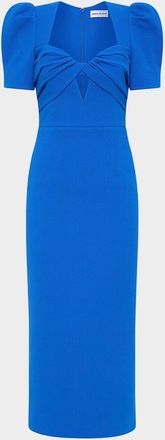 Rebecca Vallance Antonella Puff-Sleeve Sweetheart Midi Dress