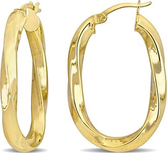 Mimi & Max 33x23mm Hoop Earrings in Yellow Plated Silver